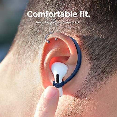  [아마존베스트]elago EarHooks Compatible with AirPods Pro & Compatible with AirPods 2.1 Ear Holder  Improved, Perfect Replacement Ear Hook Ear Hooks [US Patent Pending] (Jean Indigo)