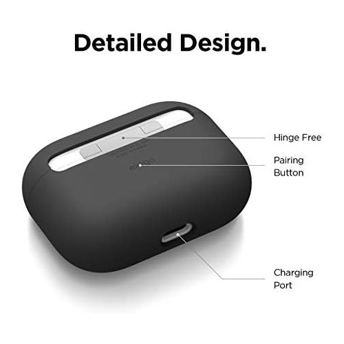  [아마존베스트]elago Liquid Hybrid Silicone Case Designed for Apple AirPods Pro Charging Case - Triple-Layer Structure: Full Protection, LED Visible, High-Quality Silicone Protective Case for Air