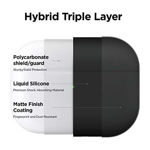  [아마존베스트]elago Liquid Hybrid Silicone Case Designed for Apple AirPods Pro Charging Case - Triple-Layer Structure: Full Protection, LED Visible, High-Quality Silicone Protective Case for Air