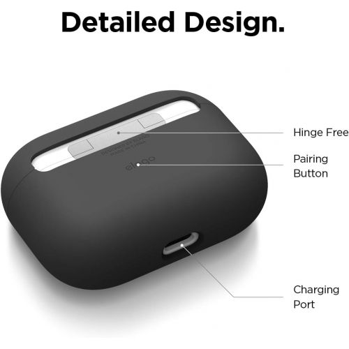  [아마존베스트]elago Liquid Hybrid Silicone Case Designed for Apple AirPods Pro Charging Case - Triple-Layer Structure: Full Protection, LED Visible, High-Quality Silicone Protective Case for Air