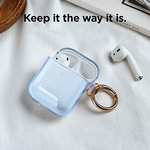  [아마존베스트]elago Clear TPU Case Transparent Case Compatible with Apple AirPods 2 & 1 - Premium TPU, Anti-Yellow, Smudge-Free, Supports Wireless Charging (Transparent)