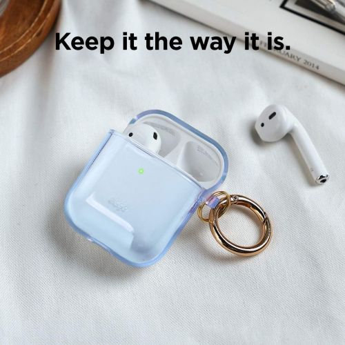  [아마존베스트]elago Clear TPU Case Transparent Case Compatible with Apple AirPods 2 & 1 - Premium TPU, Anti-Yellow, Smudge-Free, Supports Wireless Charging (Transparent)