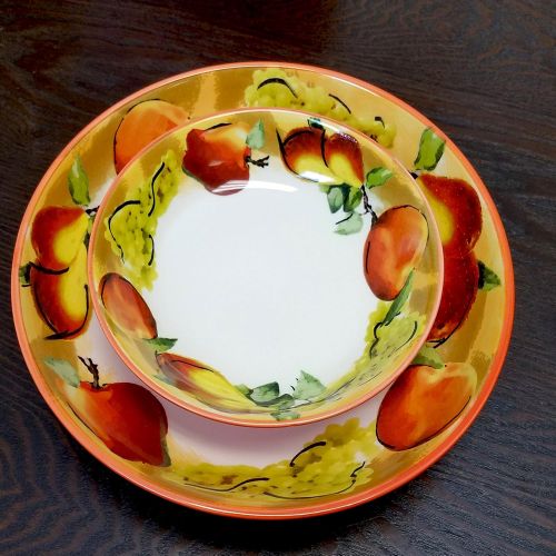  Elama Fruitful Bounty 5 Piece Pasta Serving Bowl Set