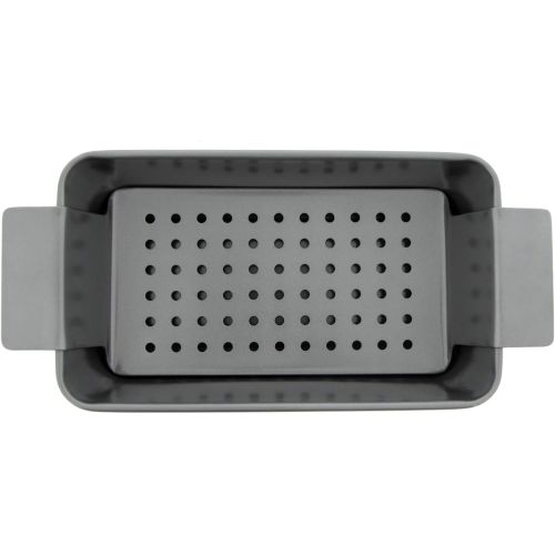  Elbee Home Premium 9 Inch Meatloaf Pan with Easy Removal Perforated Tray Insert Durable Carbon Steel: Kitchen & Dining