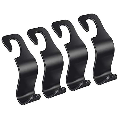  EldHus AB Ofspower 4-Pack Car Vehicle Back Seat Headrest Hook Hanger Storage for Purse Groceries Bag Handbag, 4 Pack