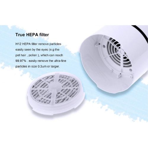  Ele ELEOPTION Air Purifier for Home and Pets Hair Smokers in Bedroom Office H12 True HEPA Filter 30db Filtration System Cleaner Air Whit Ship from US