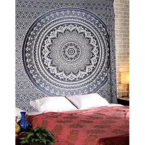  Brand: ele ELEOPTION ele Eleoption Indian Mandala Wall Hanging Hippie Tapestry Wall Decoration for Childrens Bedroom Living Room Also as Yoga Mat Picnic Blanket Beach Towels