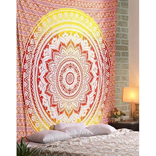  Brand: ele ELEOPTION ele Eleoption Indian Mandala Wall Hanging Hippie Tapestry Wall Decoration for Childrens Bedroom Living Room Also as Yoga Mat Picnic Blanket Beach Towels