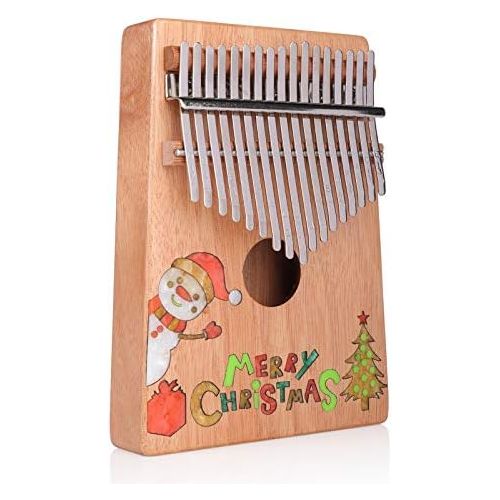  ELE ELEOPTION Kalimba 17 Keys Thumb Piano with Mahogany body,Builts-in Flannel storage Bag, Tuning Hammer and Study Instruction - 8 pieces Fit Kids Adult Beginners for Christmas Gi