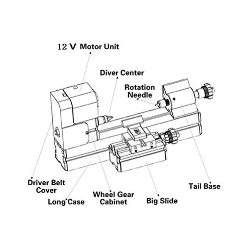  [아마존베스트]Ele ELEOPTION Mini Metal Lathe Machine CNC DIY Tool Benchtop Wood Lathe Woodworking for Hobby Sience Education Modelmaking, AC100V~240V 50/60HZ