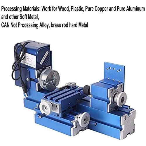  [아마존베스트]Ele ELEOPTION Mini Metal Lathe Machine CNC DIY Tool Benchtop Wood Lathe Woodworking for Hobby Sience Education Modelmaking, AC100V~240V 50/60HZ