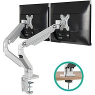 [아마존베스트]EleTab Dual Arm Monitor Stand - Height Adjustable Desk Monitor Mount Fits for 2 Computer Screens 17 to 32 inches - Each Arm Holds up to 17.6 lbs