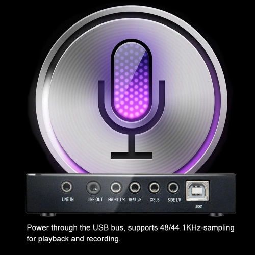  Elecfan USB 2.0 Sound Card, External 3D Stereo 7.1 Channel with 3.5mm Aux Out , Support Digital Audio Streaming Vista With Driver CD for WINDOWS XP (SP2  3 VISTA  WINDOWS7 (3264)  WIN8