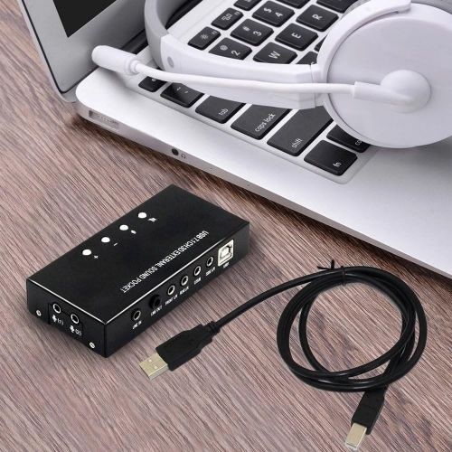 Elecfan USB 2.0 Sound Card, External 3D Stereo 7.1 Channel with 3.5mm Aux Out , Support Digital Audio Streaming Vista With Driver CD for WINDOWS XP (SP2  3 VISTA  WINDOWS7 (3264)  WIN8