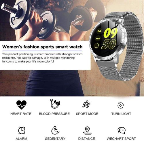  Elecfan elecfan Fitness Tracker HR for Men, IP67 Waterproof Sport Bracelet,Raise Wrist Wake-up Screen,for Sleep Monitor, Music Control, Call Reminder Push,Touchscreen Fitness Tracker,(Stee