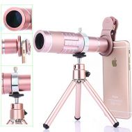 Elecguru Cell Phone Camera Kit,18X Telephoto Lens Super+ 0.45X Wide Angle Lens +15X Macro Lens with Mini Flexible Tripod and Universal Clip 3 in 1 Lens Kit for iPhone Samsung Most Smartphon