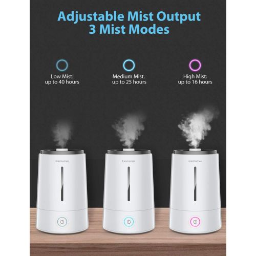  [아마존핫딜][아마존 핫딜] ELECHOMES Ultrasonic Cool Mist Humidifier Top Fill Humidifiers 4L Vaporizer for Bedroom Baby Home Office Large Room with Aromatherapy and Filter, Last up to 40 Hours, Whisper-Quiet