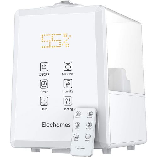  [아마존 핫딜] Elechomes UC5501 Ultrasonic Humidifier for Large Room Bedroom Home, 6L Vaporizer Warm and Cool Mist with Remote, Customized Humidity, Sleep Mode, LED Touch Display, 12-40 Hours, 55