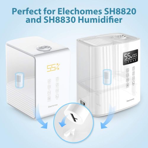  Elechomes SH8820 SH8830 Humidifier Filter, Universal Water Filter Compactible with Most Brands of Ultrasonic Humidifier, Reduces White Dust