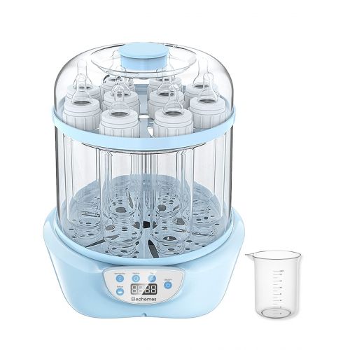  Baby Bottle Sterilizer and Dryer, Elechomes Electric Steam Sterilizer, Up to 10 Bottles, Super Large Capacity 600W Fast Bottle Ste-rilizer with LED Display, Auto Shut Off, BPA-Free