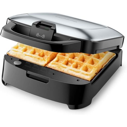  [아마존베스트]Elechomes Belgian Waffle Maker with Removable Plates, Easy to Use and Dishwasher Safe, Non-Stick, 2-Slices, Cord-Storage, Premium Stainless Steel