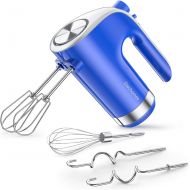 Electric Hand Mixer, Elechomes Handheld Mixer with 5 Speed & Turbo Boost, Includes Beaters and Whisk for Cream, Cake, Cookies and Eggs, Blue