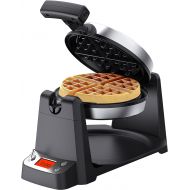 Flip Belgian Waffle Maker, Elechomes 180° Rotating Waffle Iron (1.4 Thick Waffles) with LCD Display Digital Timer Non-Stick Coating Plates Removable Drip Tray Recipes Included, Sta