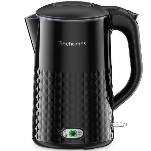  Elechomes 1.7L Electric Kettle Water Heater with Smart Keep Warm Function, Stainless Steel Interior, BPA-Free Cool Touch Exterior and Vacuum Layer, Black