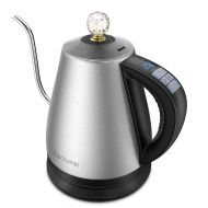 Elechomes Electric Kettle - Gooseneck Kettle for Pour Over Drip Coffee and Teas, 304 Stainless Steel Kettle, 1.2L Drip Kettle with Variable Temperature Control, Keep Warm, 1000W, By Elechome