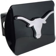 Elecktroplate Texas Longhorns Black Metal Trailer Hitch Cover with Chrome Metal Logo (for 2 Receivers)