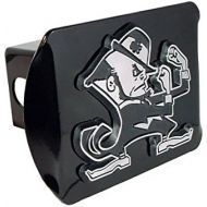 Elecktroplate Notre Dame Fighting Irish Leprechaun Black Metal Trailer Hitch Cover with Chrome Metal Logo (for 2 Receivers)