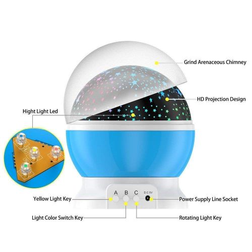  LED Night Lighting Lamp -Elecstars Light up Your Bedroom with This Moon, Star,Sky Romantic - Best Gift for Men Women Teens Kids Children Sleeping Aid