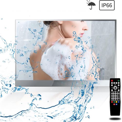  Elecsung 22 inch Bathroom TV Luxury Smart Mirror TV IP66 Waterproof Full HD HDTV(ATSC) Tuner Wi-fi & Bluetooth (22 (Touchscreen+Touch Keys), Mirror)