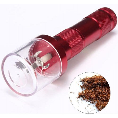  [아마존베스트]Electric Allloy Metal Grinder Crusher Crank Tobacco Smoke Spice Herb Muller Red