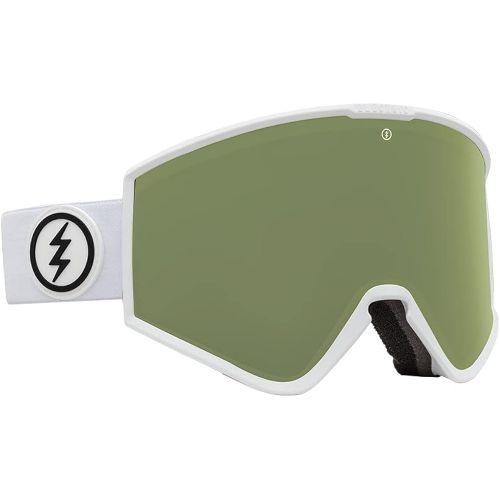  Electric - Kleveland+, Snow Goggles, Gloss White Frame, Photochromic Green Bronze Lens