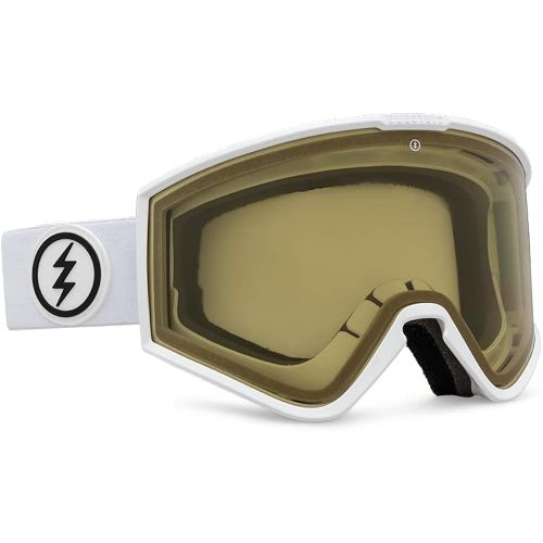  Electric - Kleveland+, Snow Goggles, Gloss White Frame, Photochromic Green Bronze Gold Chrome Lens