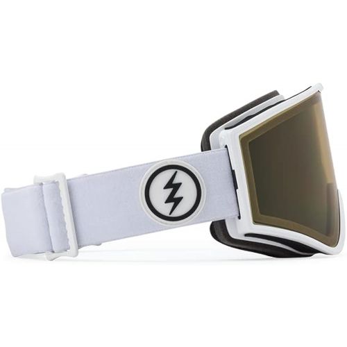 Electric - Kleveland+, Snow Goggles, Gloss White Frame, Photochromic Green Bronze Gold Chrome Lens