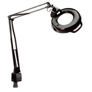 Electrix 7122 BLACK Magnifier Lamp, Fluorescent, Clamp-on Mounting, 5-Diopter, 45 Reach, 22 Watt, 1,050 Raw Lumens