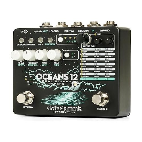  Electro-Harmonix Oceans 12 Dual Stereo Reverb Pedal