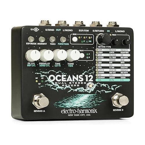  Electro-Harmonix Oceans 12 Dual Stereo Reverb Pedal