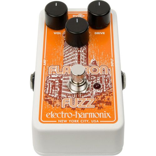  Electro-Harmonix Flatiron Fuzz Distortion Pedal for Electric Guitars