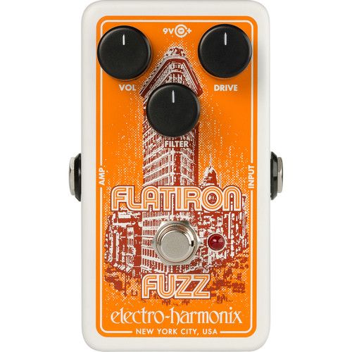  Electro-Harmonix Flatiron Fuzz Distortion Pedal for Electric Guitars