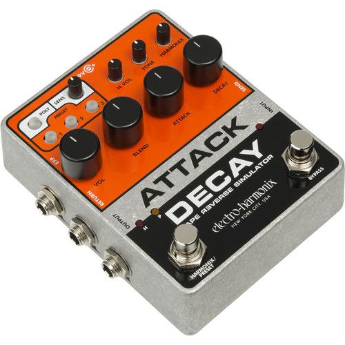  Electro-Harmonix Attack Decay Tape Reverse Simulator Pedal for Electric Guitar