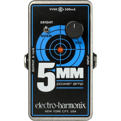  Electro-Harmonix 5MM Guitar Power Amplifier, 2.5 Watts with 9 VDC / 500mA PSU