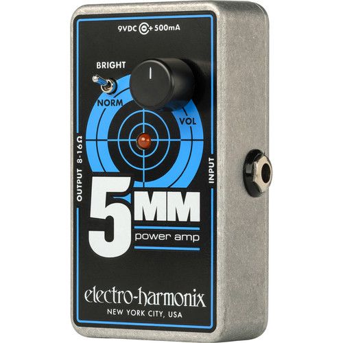  Electro-Harmonix 5MM Guitar Power Amplifier, 2.5 Watts with 9 VDC / 500mA PSU