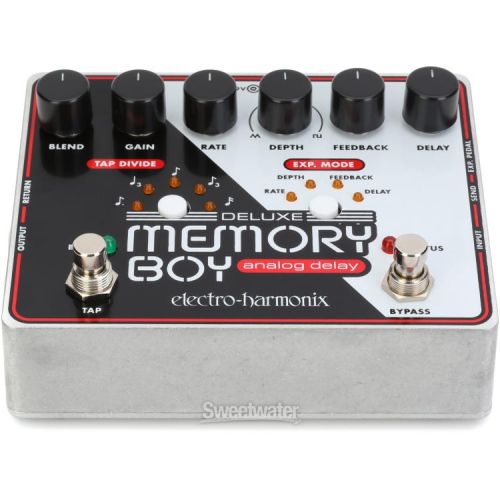  Electro-Harmonix Deluxe Memory Boy Analog Delay Pedal with Tap Tempo