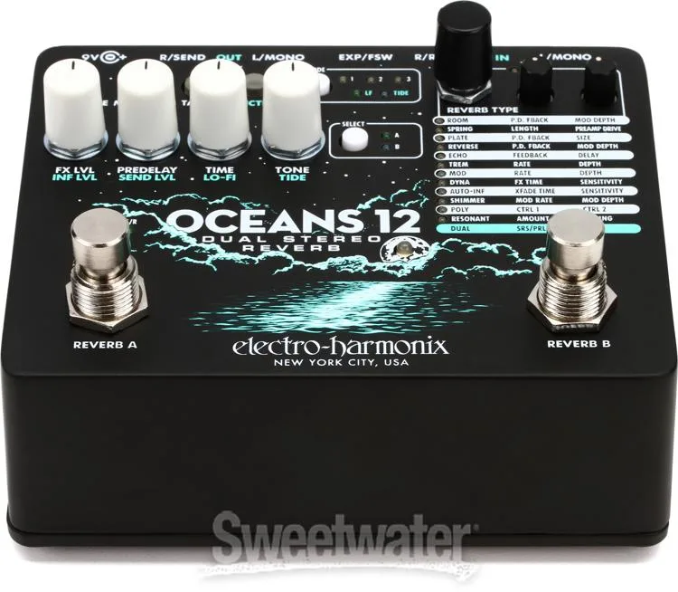  Electro-Harmonix Oceans 12 Dual Stereo Reverb Pedal