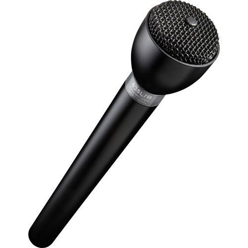  Electro-Voice 635L/B Omnidirectional Broadcast Mic with Mic Flag Kit (Black)