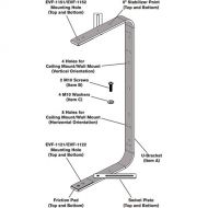 Electro-Voice EVF-UB-BLK U-Bracket for EVF Series Loudspeakers (Black)