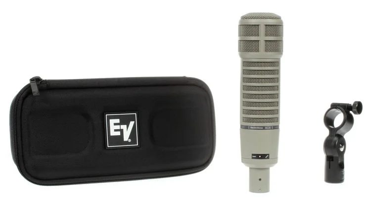  Electro-Voice RE20 Broadcast Microphone Bundle with Stand, Cable, and Cloudlifter